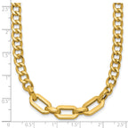 14K Polished Fancy Link Necklace