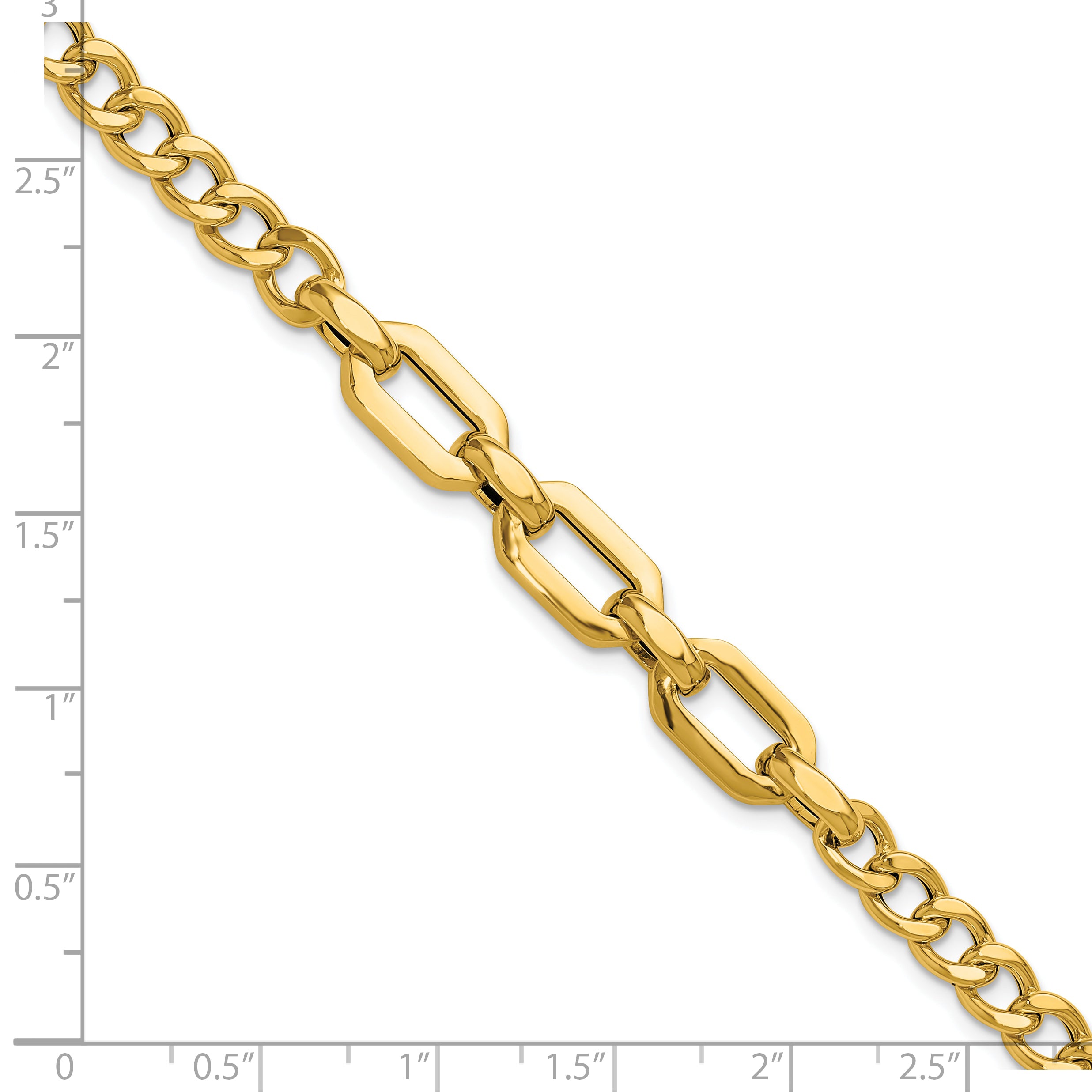 14K Polished Fancy Link Bracelet