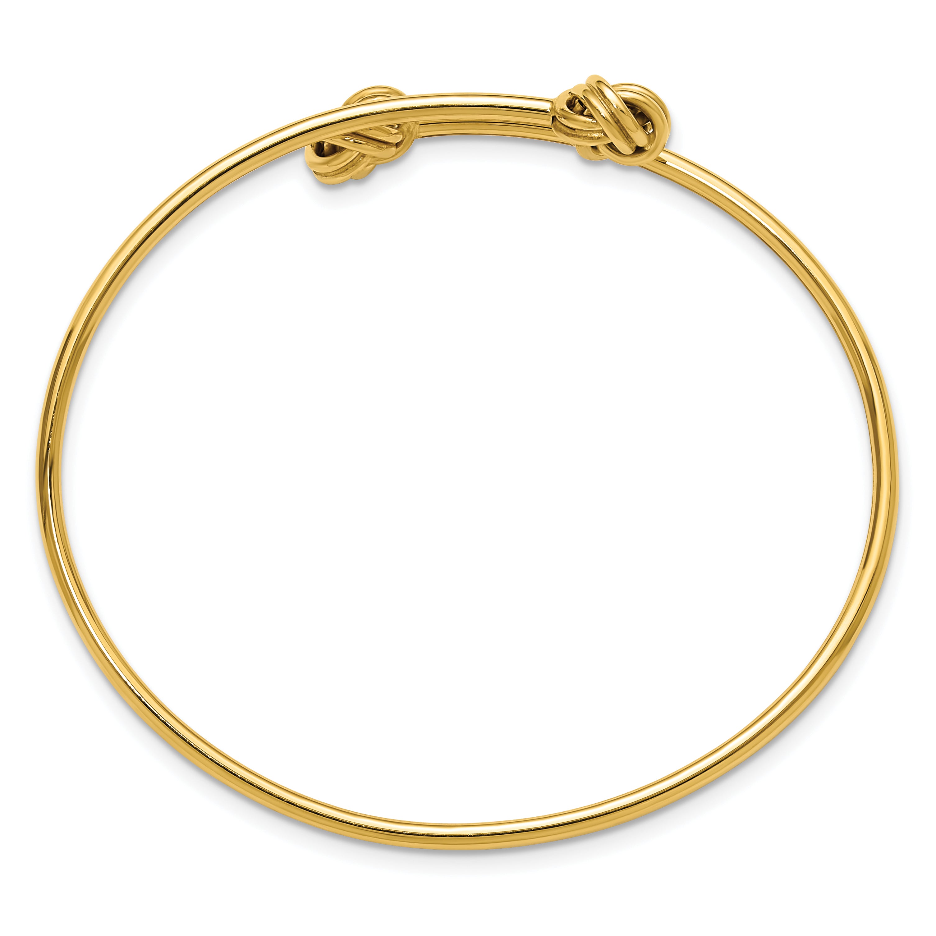 14K Polished Knot Flexible Bypass Bangle Secondary image