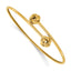 14K Polished Knot Flexible Bypass Bangle