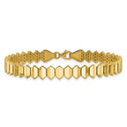 14K Polished Fancy Geometric Link Bracelet
