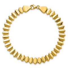 14K Polished Fancy Geometric Link Bracelet