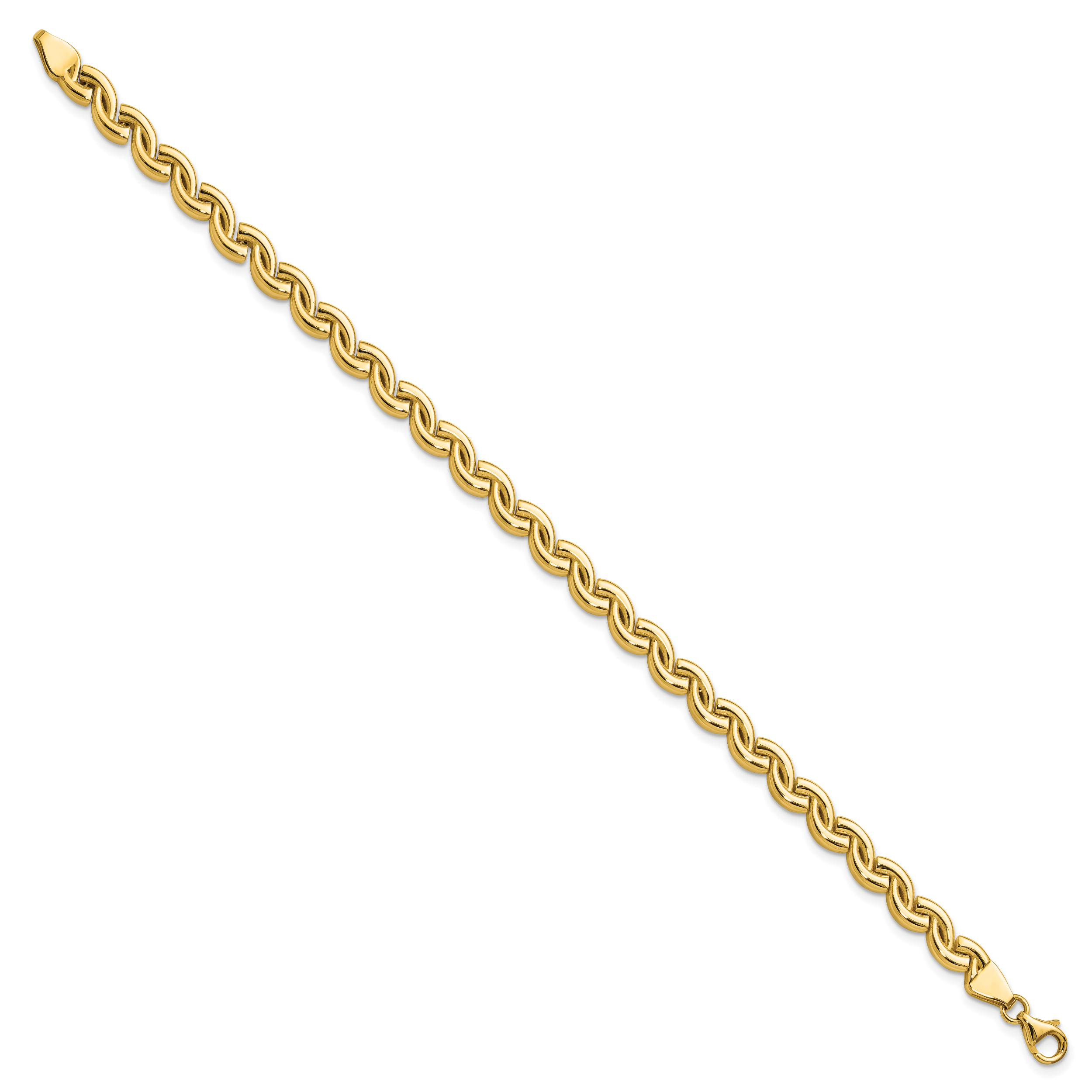 14K Polished Fancy Wave Link Bracelet Secondary image