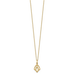 14K Polished Floral Pendant Necklace