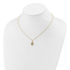 14K Polished Floral Pendant Necklace