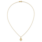14K Polished Floral Pendant Necklace