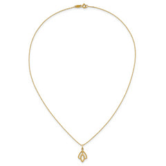 14K Polished Floral Pendant Necklace