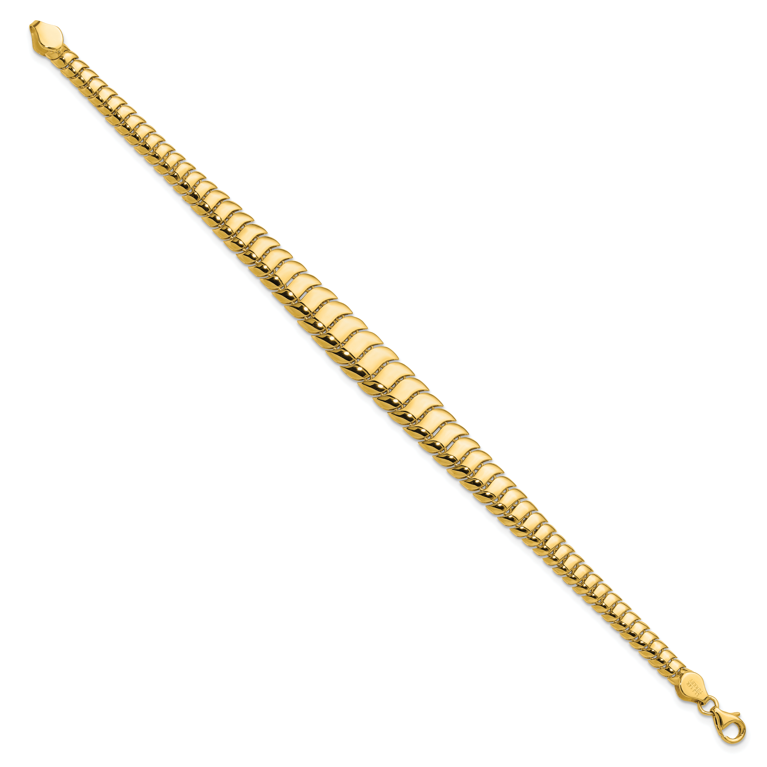 14K Polished Fancy Graduated Bracelet Secondary image