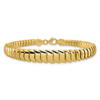 14K Polished Fancy Graduated Bracelet