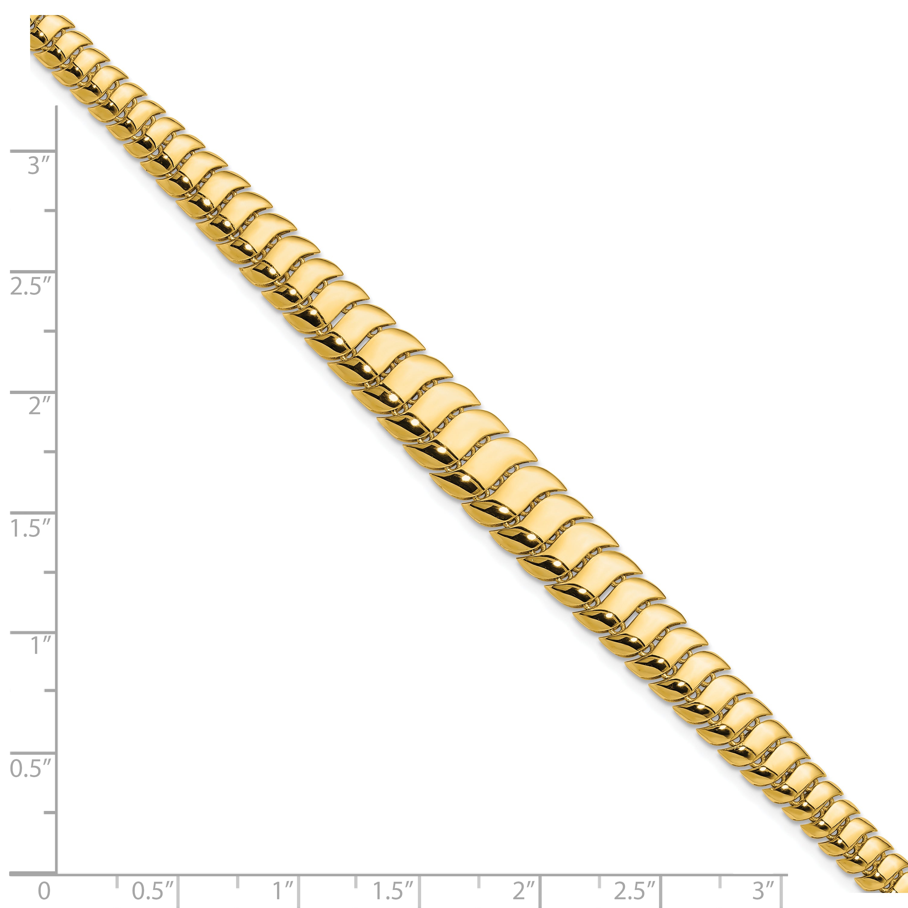 14K Polished Fancy Graduated Bracelet