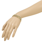 14K Polished/Diamond-cut Multi-strand Singapore Bracelet