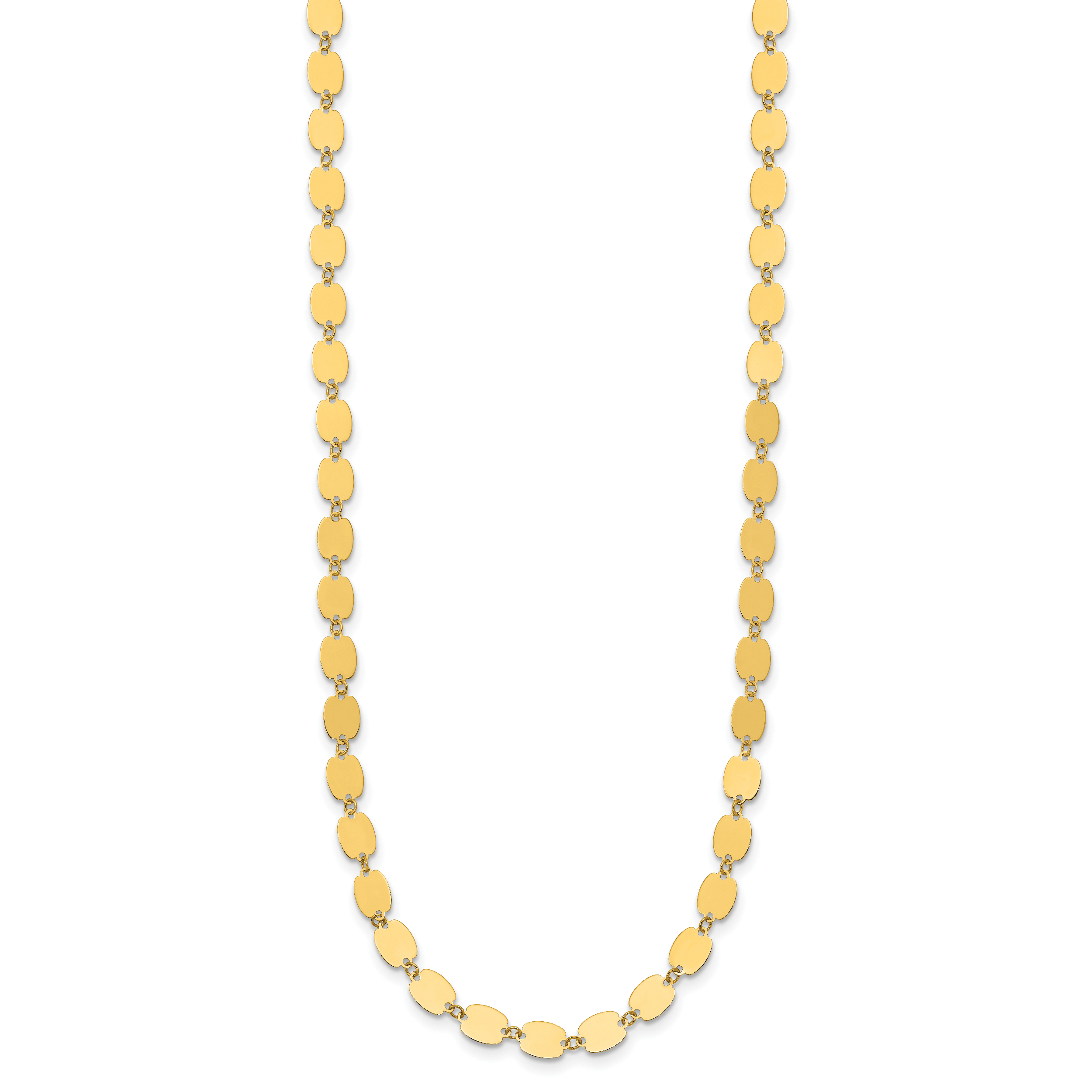 14K Polished Fancy Mirror Link Necklace Secondary image
