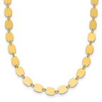 14K Polished Fancy Mirror Link Necklace