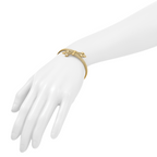 14K Polish/Texture/Dia-cut Fancy Bracelet