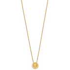 14K Polished and Satin Tree of Life Necklace