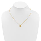 14K Polished and Satin Tree of Life Necklace