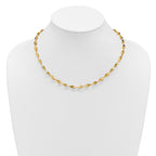 14K Polished Geometric Link Necklace