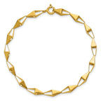 14K Polished Geometric Link Bracelet