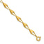 14K Polished Geometric Link Bracelet