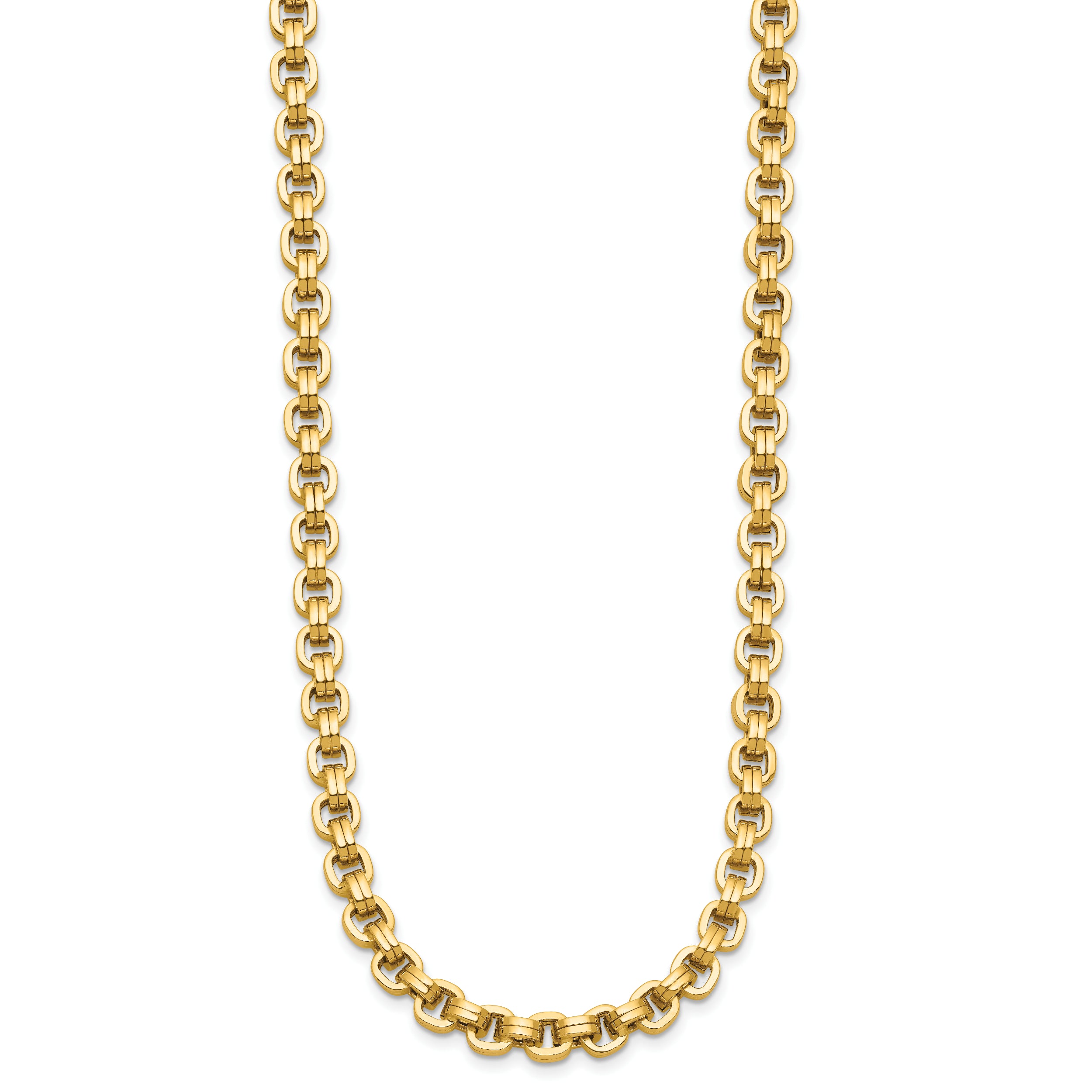 14K Polished Fancy Link Necklace
