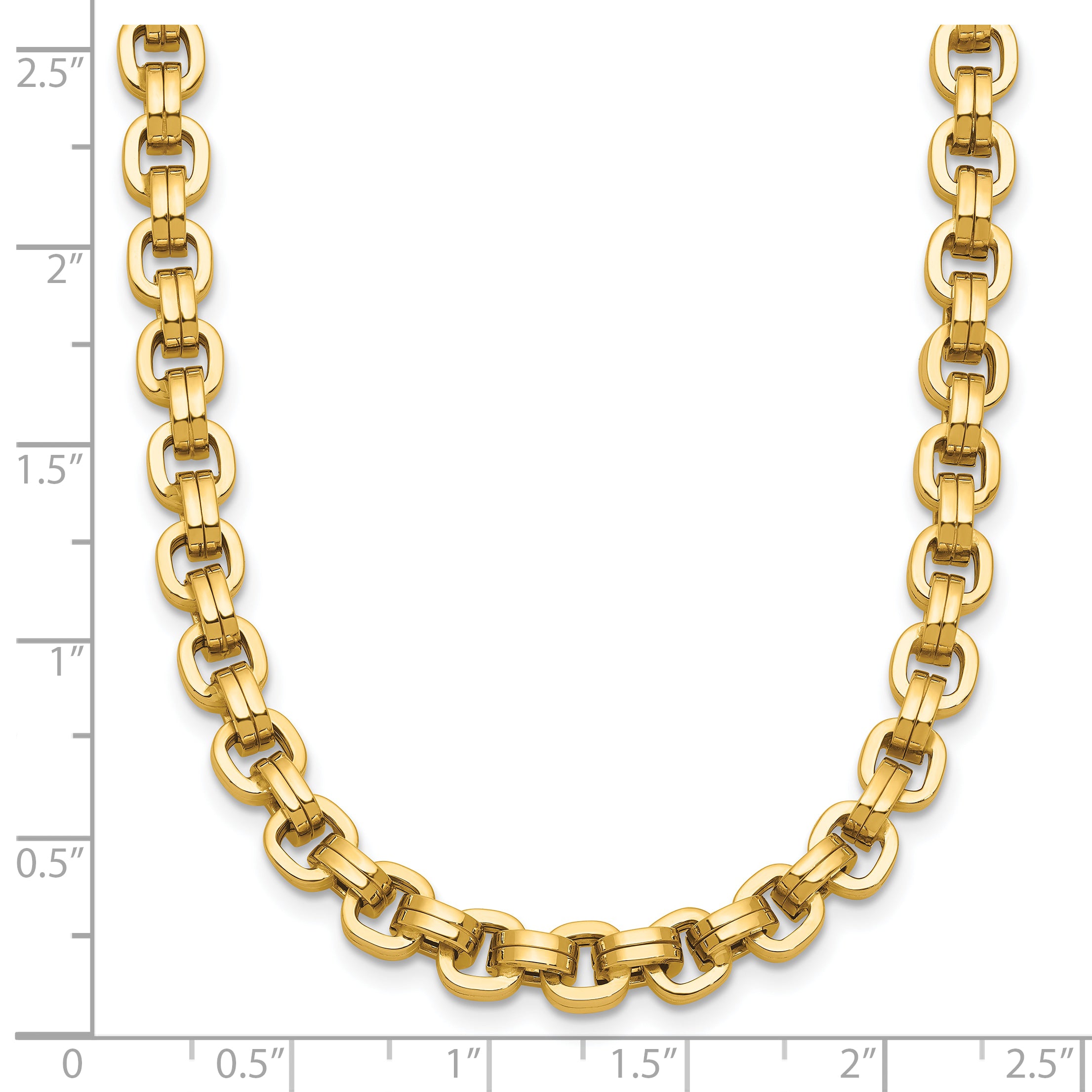 14K Polished Fancy Link Necklace