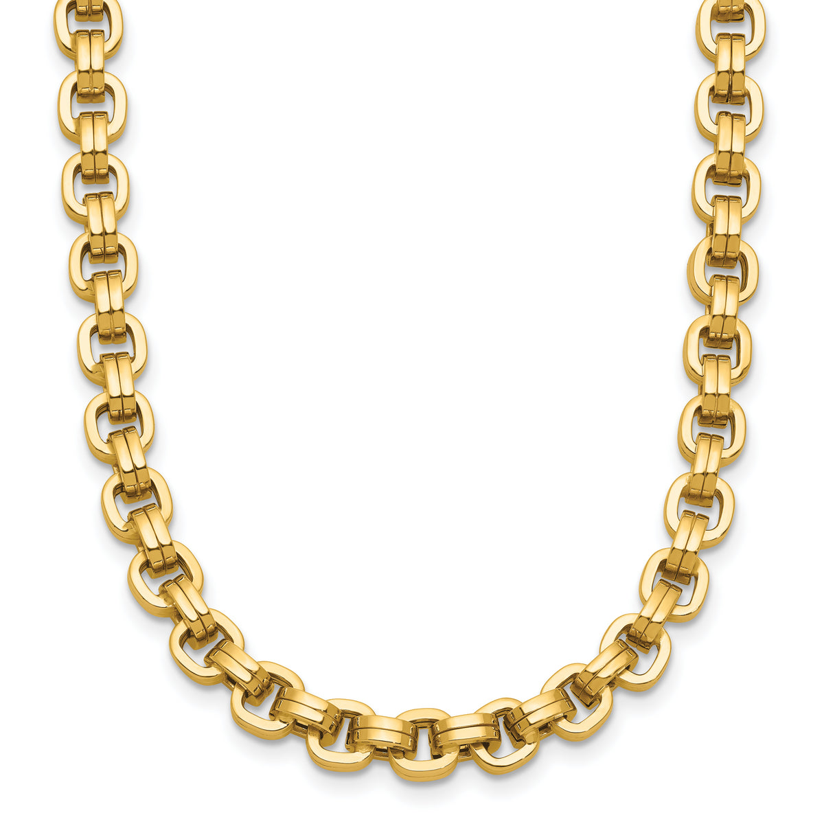14K Polished Fancy Link Necklace