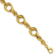 14K Polished Fancy Circle and Rope Link Bracelet