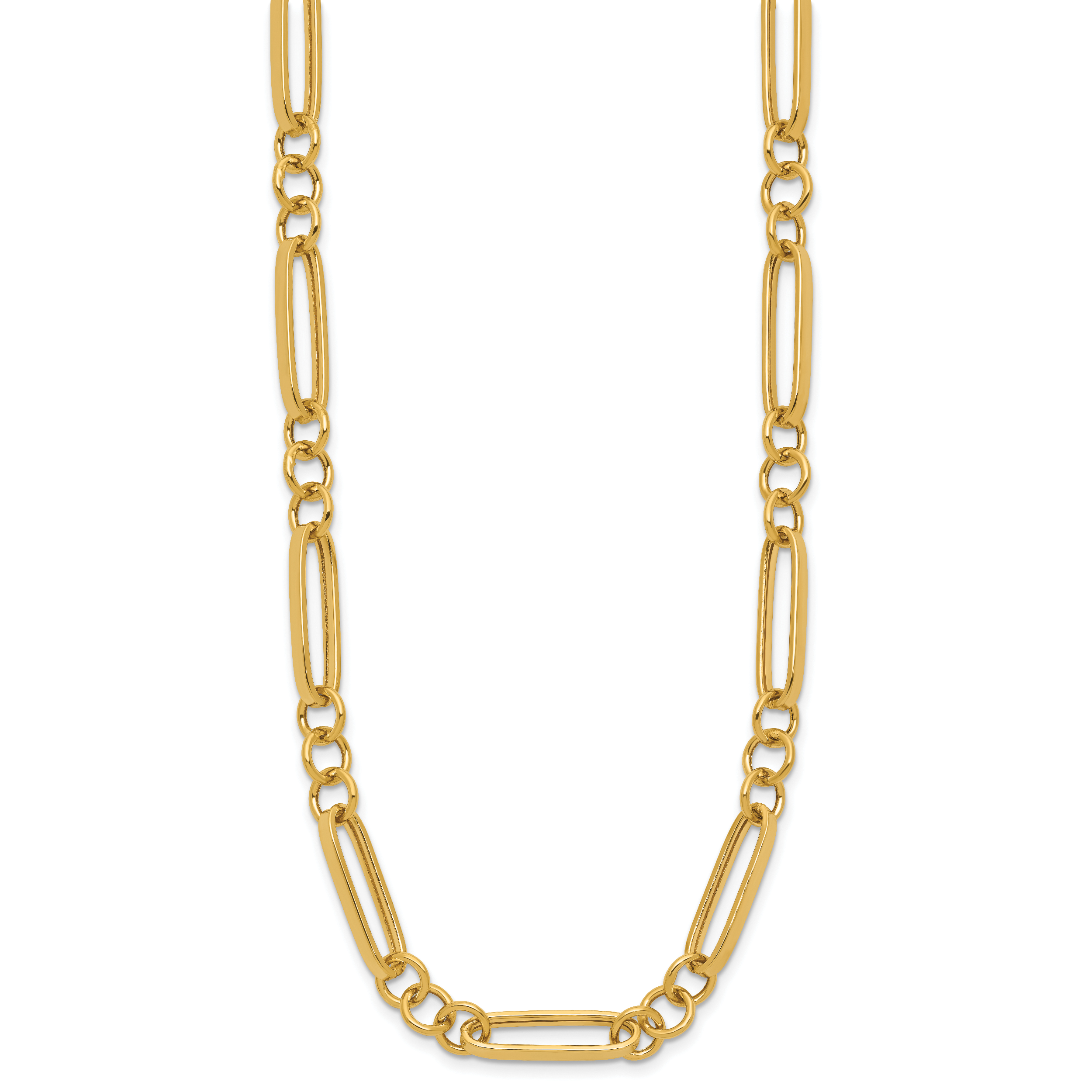 14K Polished Fancy Link Necklace Secondary image