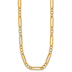 14K Polished Fancy Link Necklace