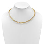 14K Polished Fancy Link Necklace