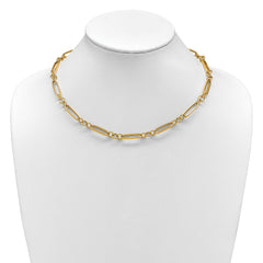 14K Polished Fancy Link Necklace
