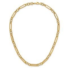 14K Polished Fancy Link Necklace