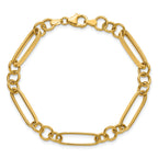 14K Polished Fancy Link Bracelet