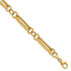 14K Polished Fancy Link Bracelet