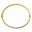 14K w/Rhodium Polished and Diamond-Cut Hinged Bangle