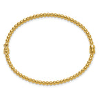 14K Polished Beaded Hinged Bangle