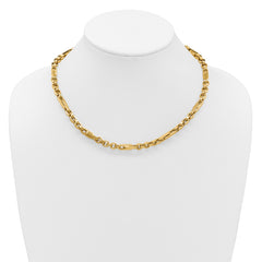 14K Polished Fancy Link Necklace