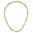 14K Polished Fancy Link Necklace