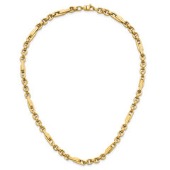 14K Polished Fancy Link Necklace
