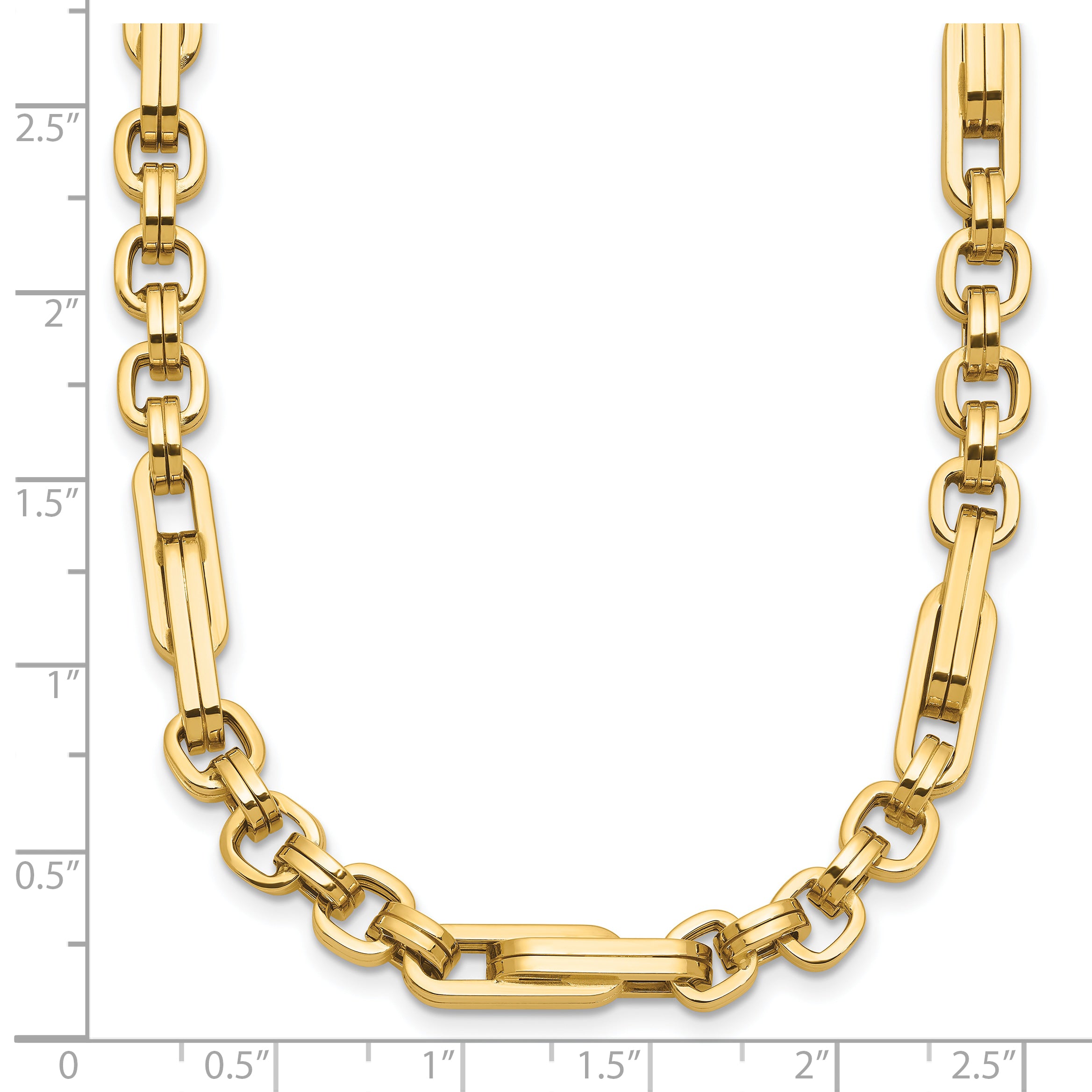 14K Polished Fancy Link Necklace