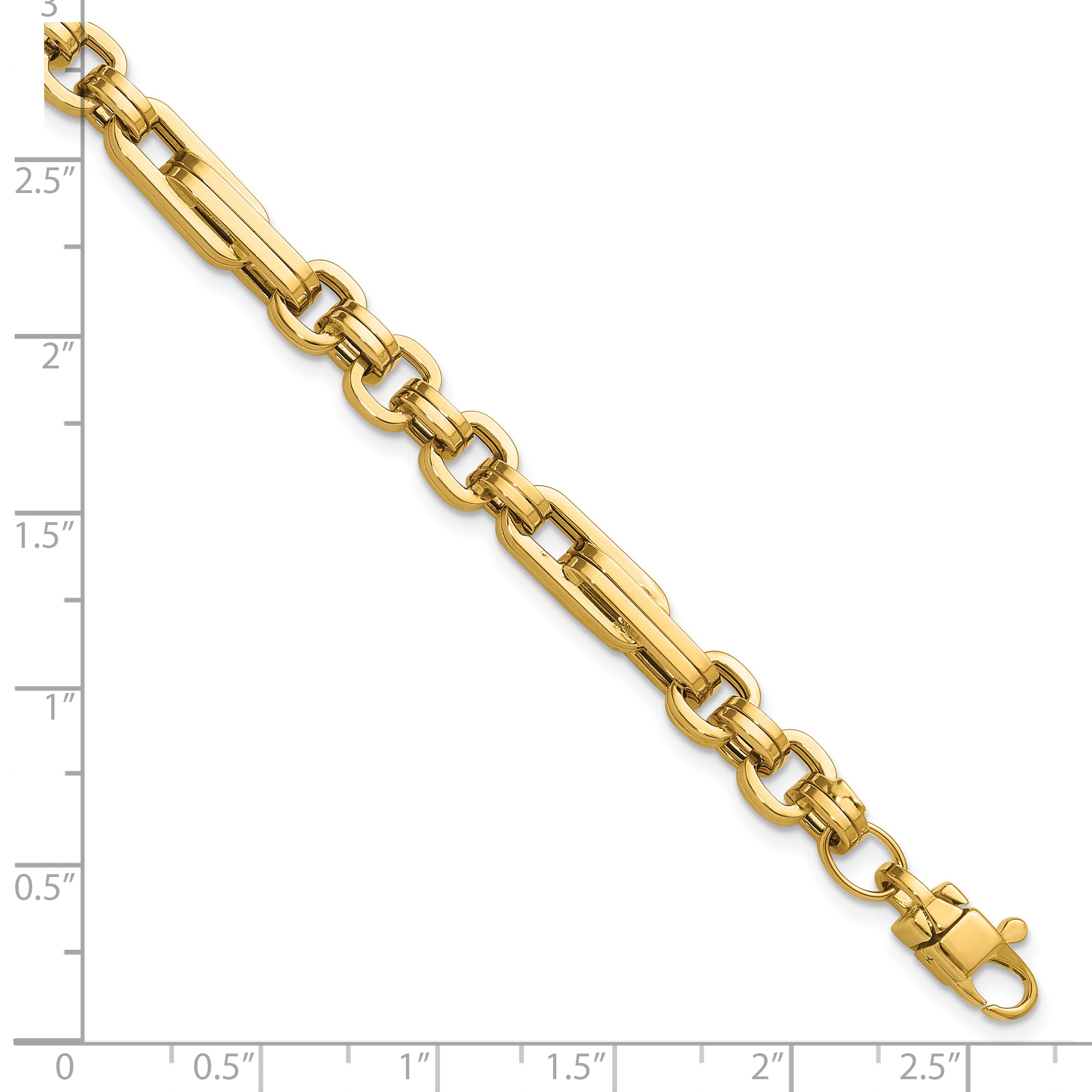 14K Polished Fancy Link Bracelet