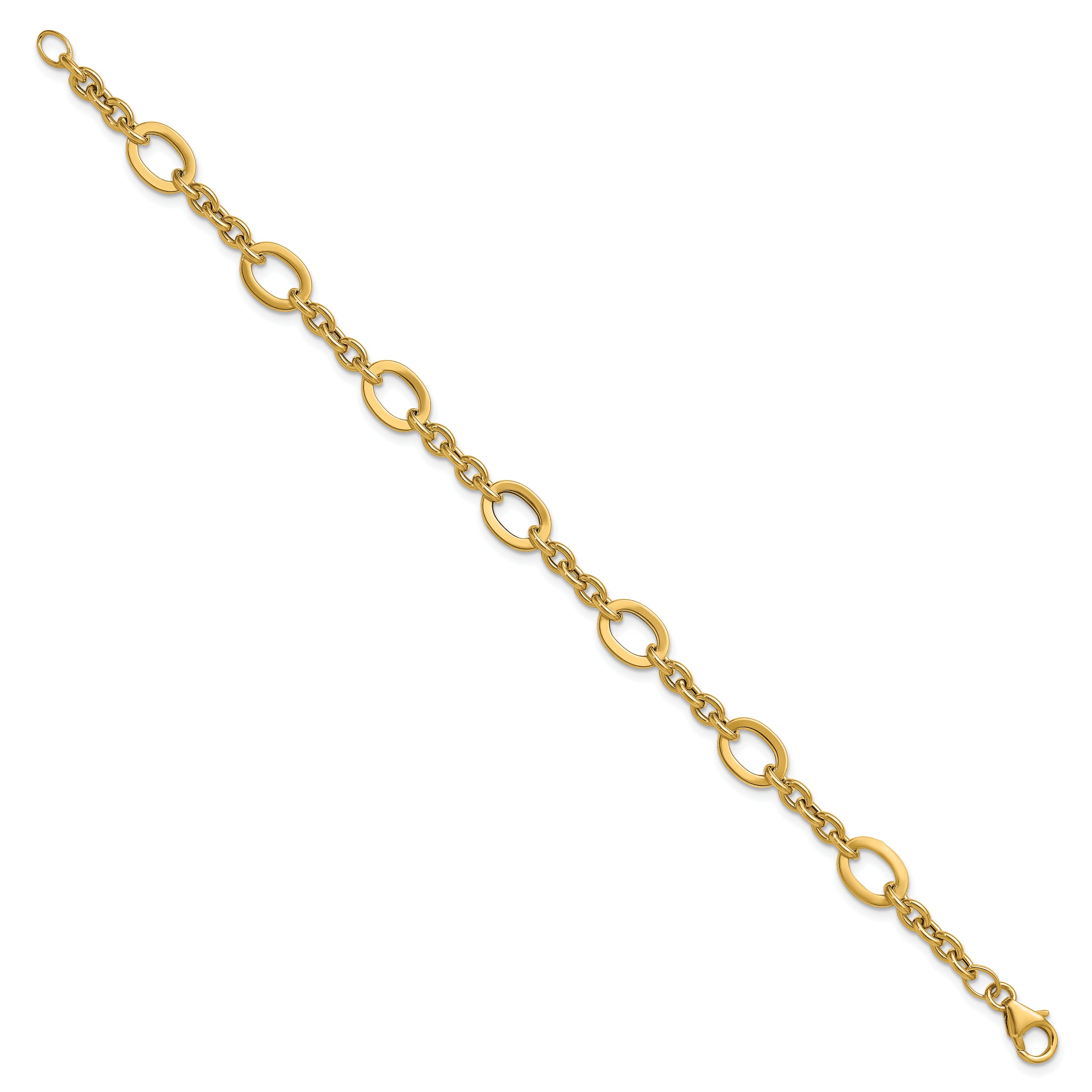 14K Polished Fancy Link Bracelet