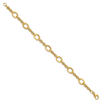 14K Polished Fancy Link Bracelet