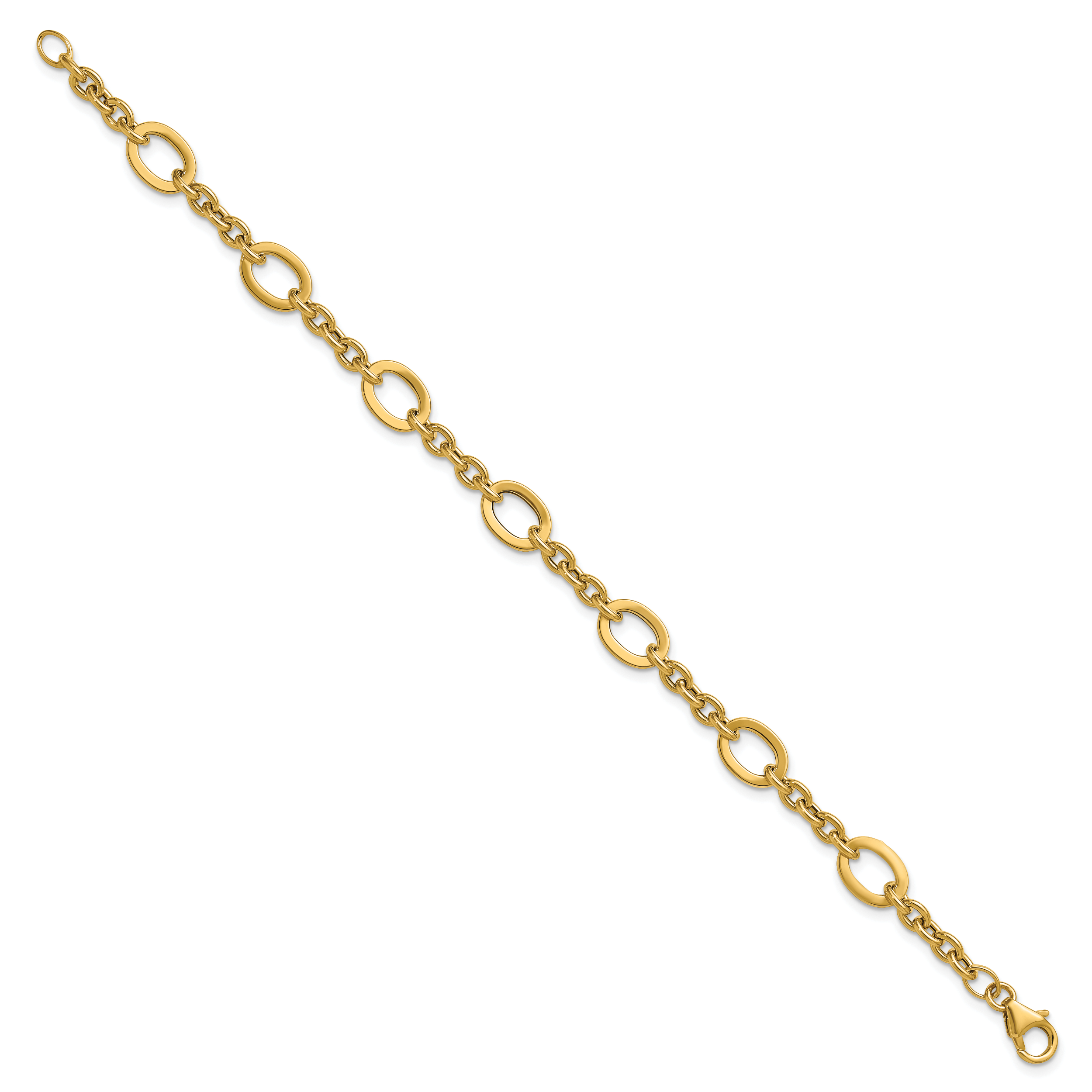 14K Polished Fancy Link Bracelet
