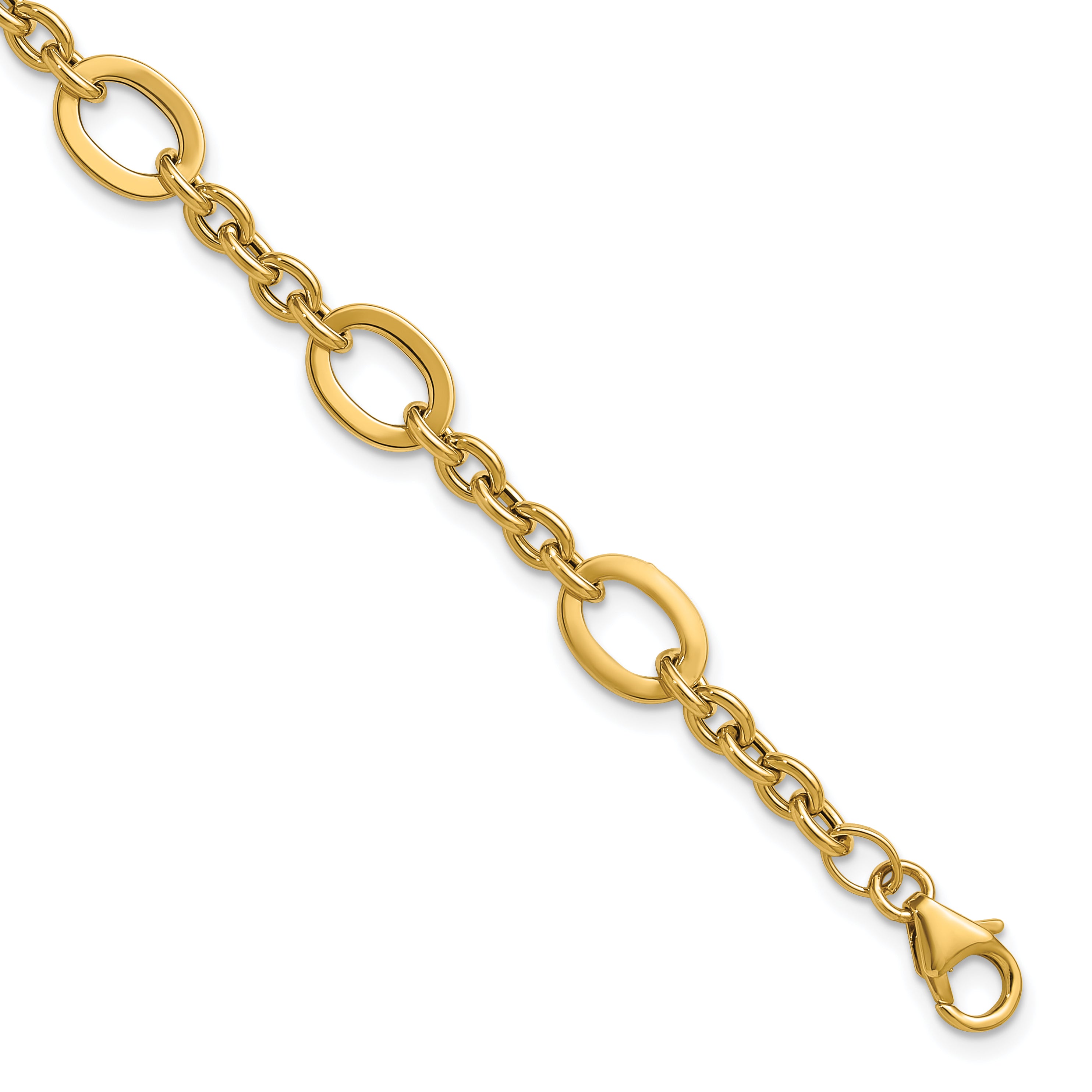 14K Polished Fancy Link Bracelet Main image