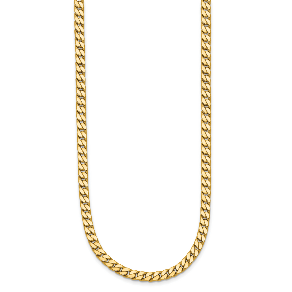 14K Polished Fancy Curb Link Necklace