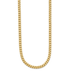 14K Polished Fancy Curb Link Necklace