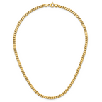 14K Polished Fancy Curb Link Necklace