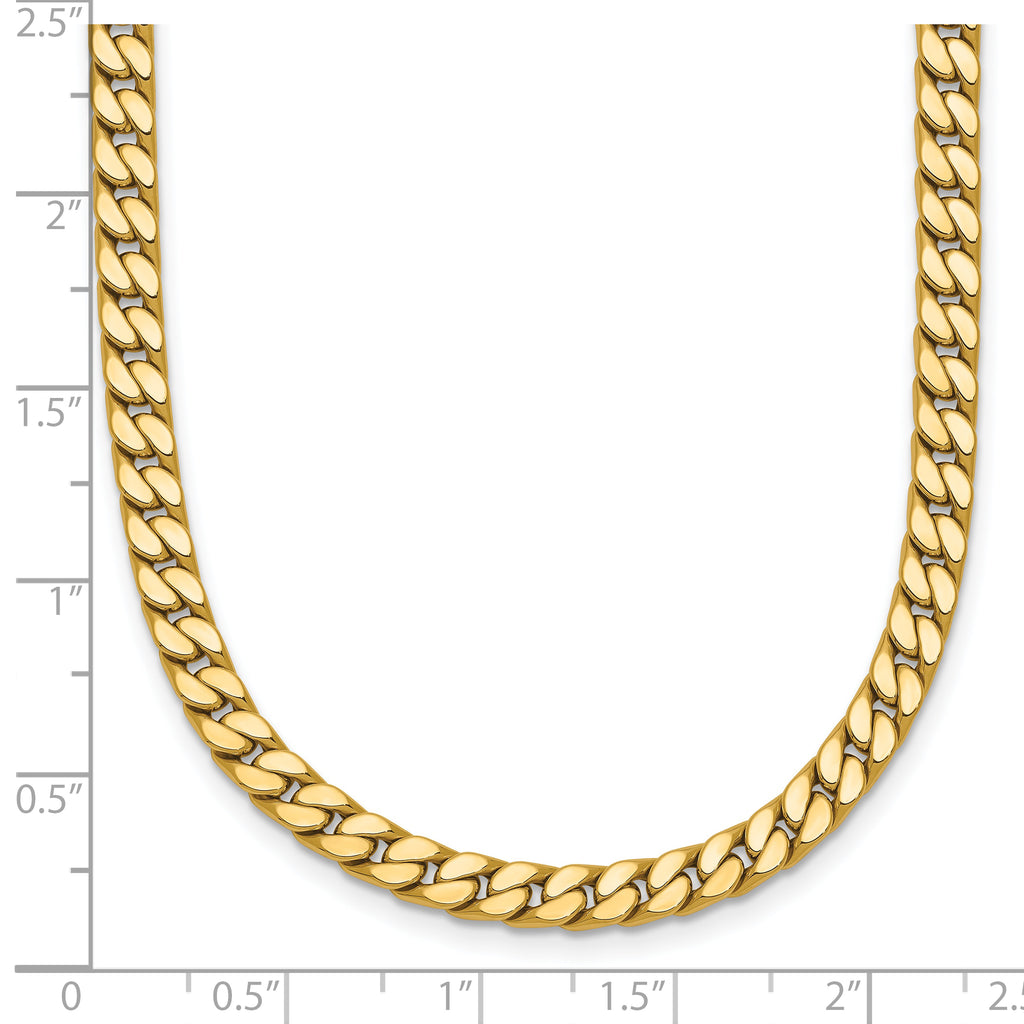 14K Polished Fancy Curb Link Necklace