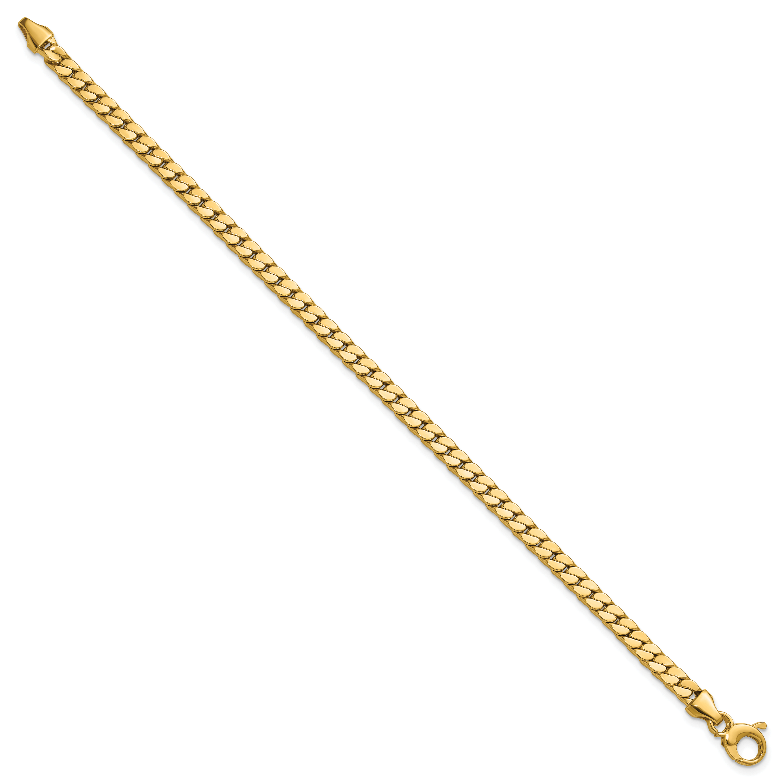 14K Polished Fancy Curb Link Bracelet Secondary image